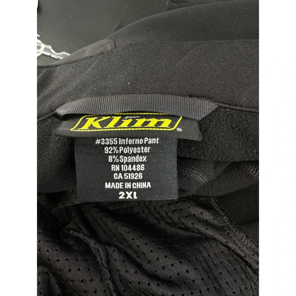 KLIM Inferno Pant Men's 2XL Black Fleece Mid Layer Snowmobile 38x32